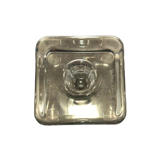 Kosta Boda *WARFF* Signed Swedish Art Glass Ice Block HEAVY Candle Holder 3"x3" - Picture 8 of 13